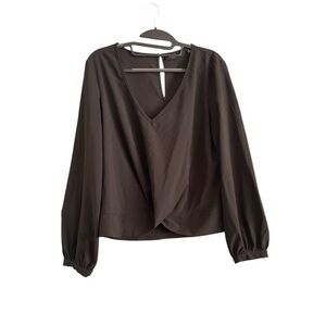 GABRIELLE UNION by NY.COBlack Long Sleeve Wrap Blouse with long Sleeves Size S